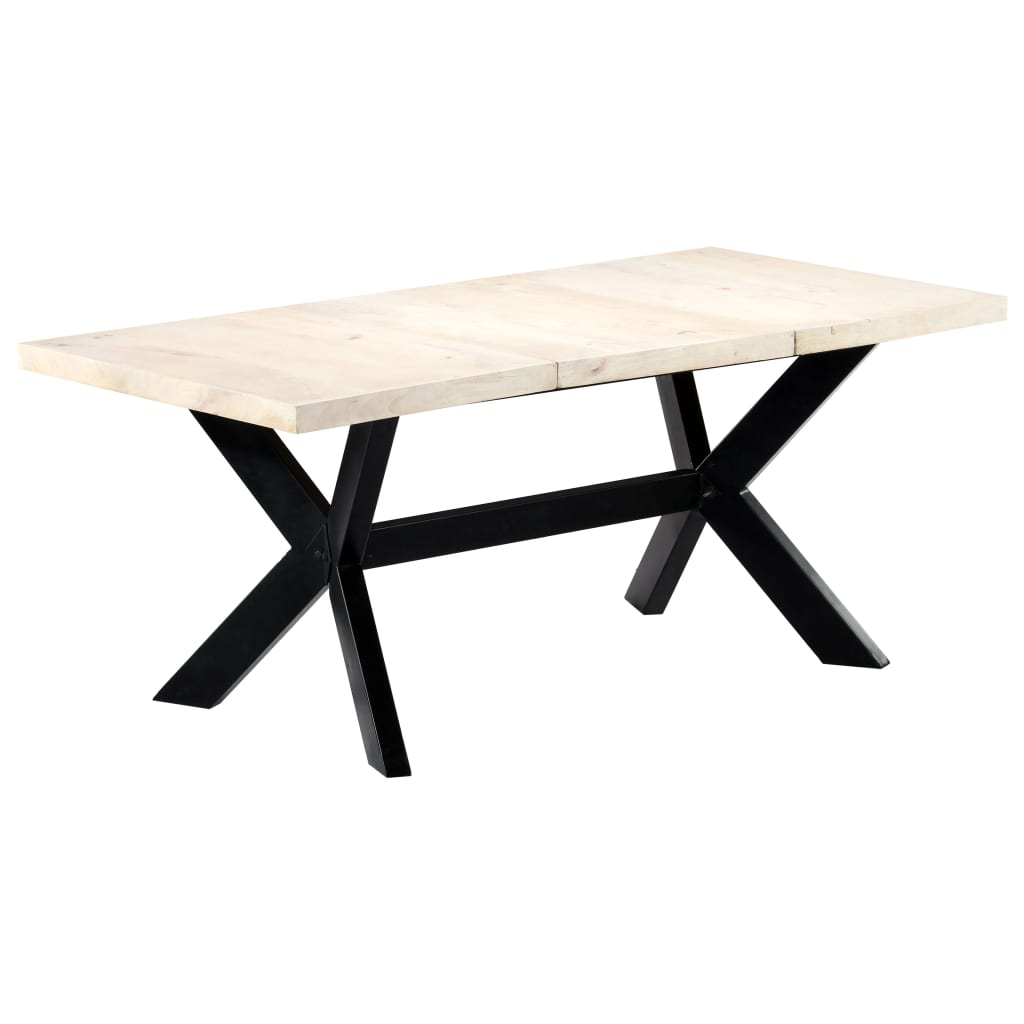 Spisebord Hvit 180X90X75 Cm Heltre Mango