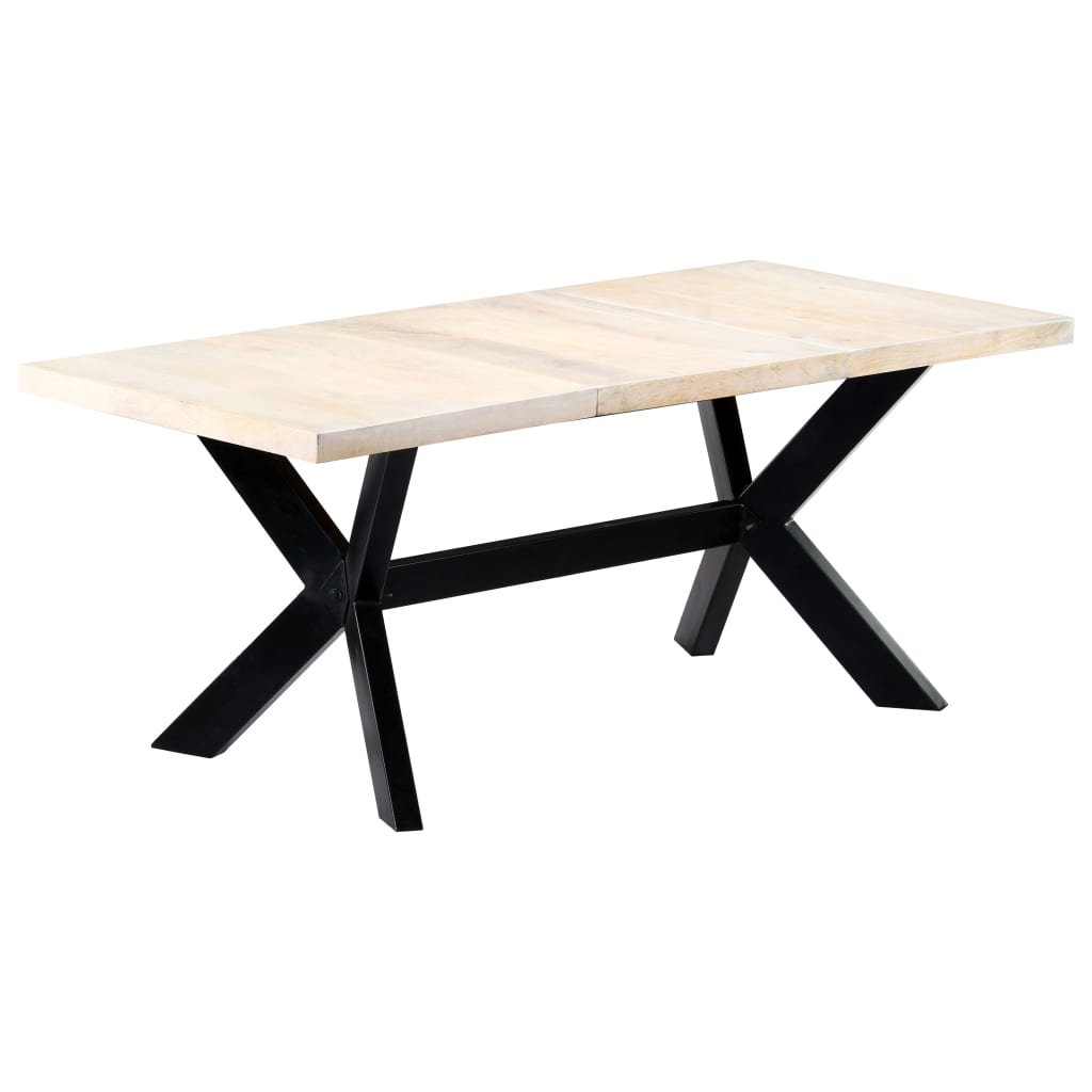 Spisebord Hvit 180X90X75 Cm Heltre Mango