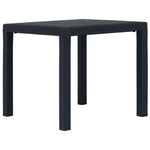 Hagebord 79X79X72 Cm Plast Rottingdesign Antrasitt