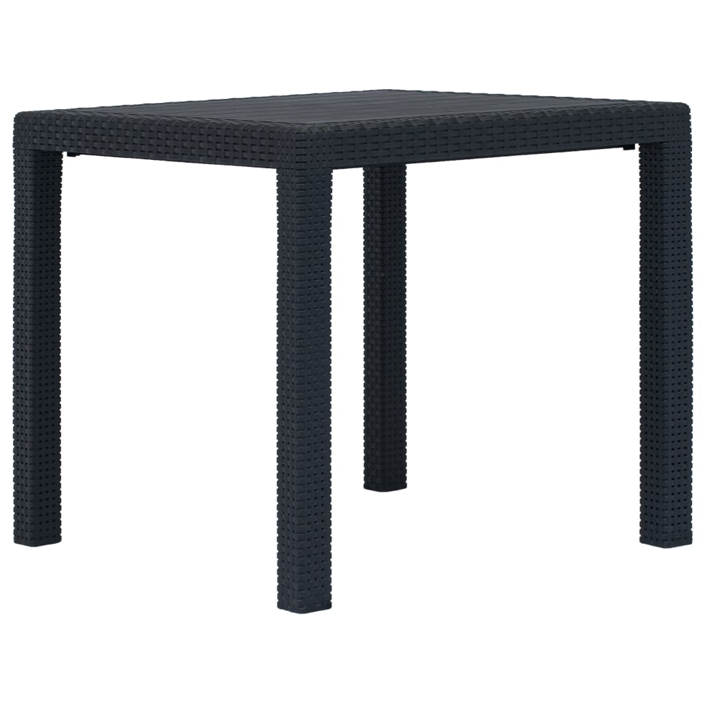 Hagebord 79X79X72 Cm Plast Rottingdesign Antrasitt