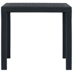 Hagebord 79X79X72 Cm Plast Rottingdesign Antrasitt