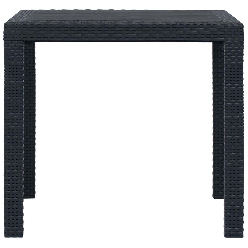Hagebord 79X79X72 Cm Plast Rottingdesign Antrasitt