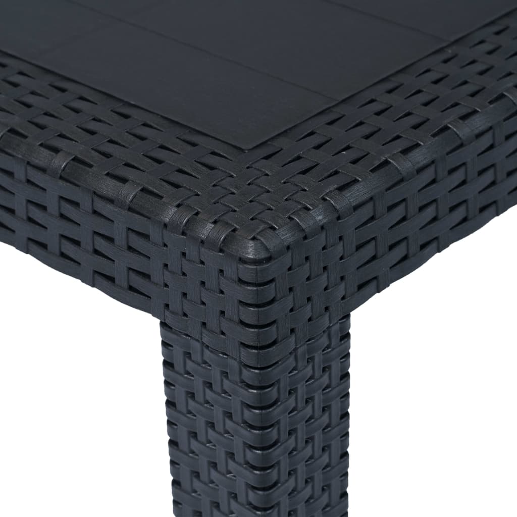 Hagebord 79X79X72 Cm Plast Rottingdesign Antrasitt
