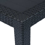 Hagebord 79X79X72 Cm Plast Rottingdesign Antrasitt