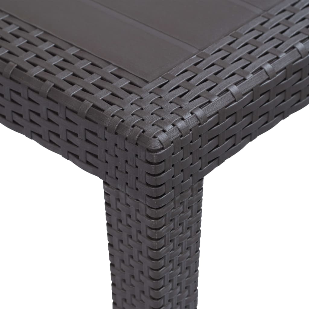 Hagebord 79X79X72 Cm Plast Rottingdesign Brun