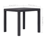 Hagebord 79X79X72 Cm Plast Rottingdesign Brun