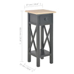 Sidebord Svart 27X27X65,5 Cm Tre