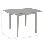 Uttrekkbart Spisebord Grå (80-120)X80X74 Cm Mdf
