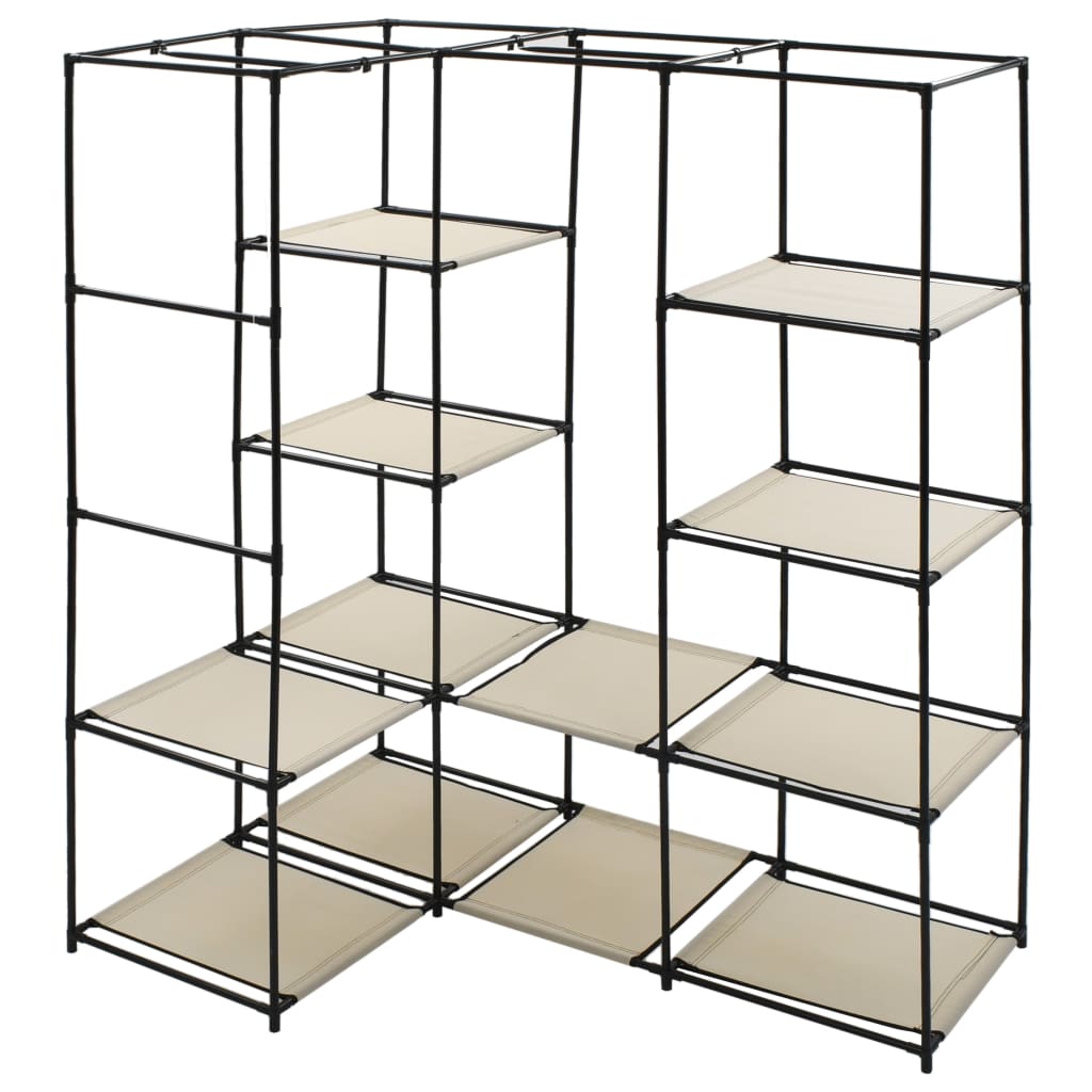 Hjørnegarderobe Kremhvit 130X87X169 Cm