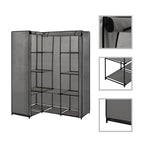 Hjørnegarderobe Grå 130X87X169 Cm
