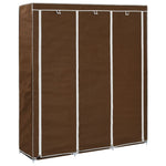 Garderobe Med Skap Og Stenger Brun 150X45X175 Cm Stoff