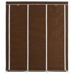 Garderobe Med Skap Og Stenger Brun 150X45X175 Cm Stoff