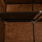 Garderobe Med Skap Og Stenger Brun 150X45X175 Cm Stoff