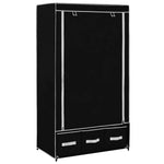 Garderobe Svart 87X49X159 Cm Stoff