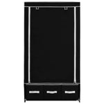 Garderobe Svart 87X49X159 Cm Stoff