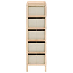 Oppbevaringshyller 2 Stk Med 5 Stoffkurver Beige Sedertre