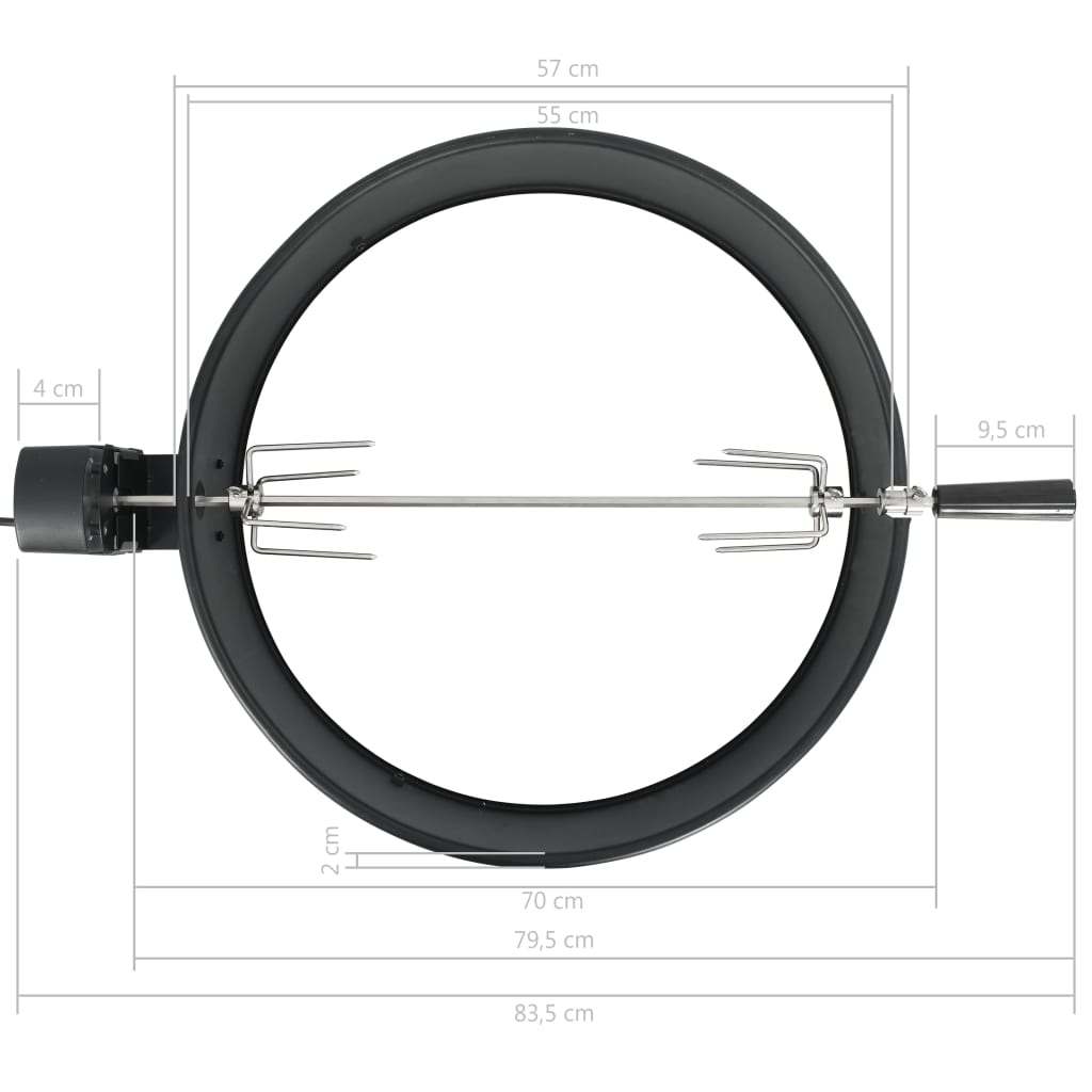 Rotisseriesett Grill 57 Cm Svart