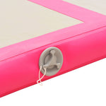 Oppblåsbar Gymnastikkmatte Med Pumpe 600X100X10 Cm Pvc Rosa