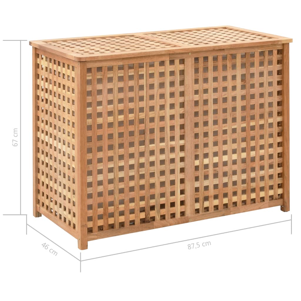 Skittentøyskurv 87,5X46X67 Cm Heltre Valnøtt