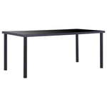 Spisebord Svart 180X90X75 Cm Herdet Glass