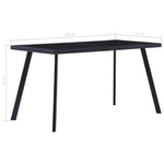 Spisebord Svart 140X70X75 Cm Herdet Glass