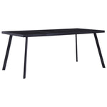 Spisebord Svart 160X80X75 Cm Herdet Glass