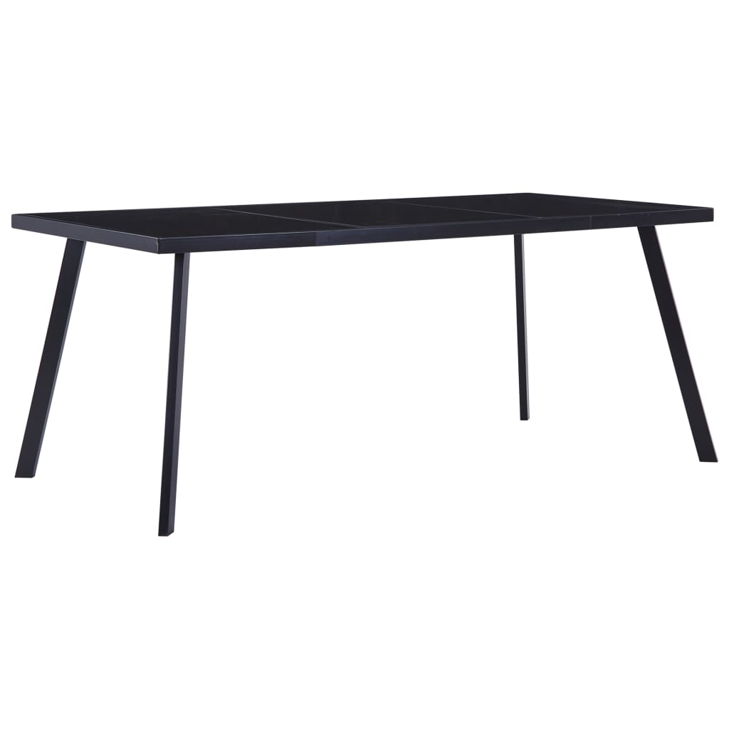 Spisebord Svart 160X80X75 Cm Herdet Glass