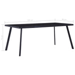 Spisebord Svart 160X80X75 Cm Herdet Glass