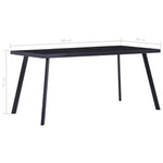 Spisebord Svart 180X90X75 Cm Herdet Glass