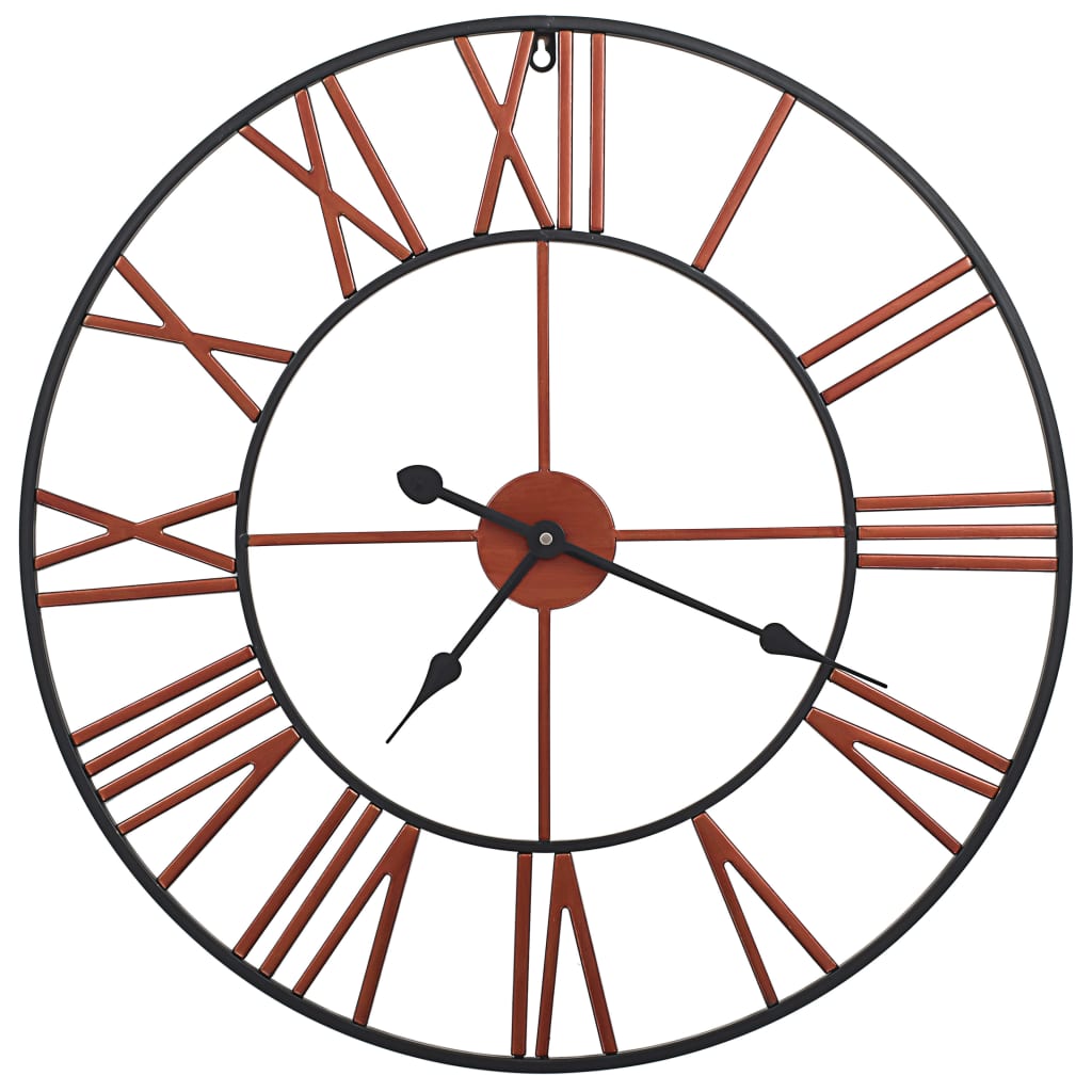 Veggklokke Metall 58 Cm Rød