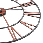 Veggklokke Metall 58 Cm Rød