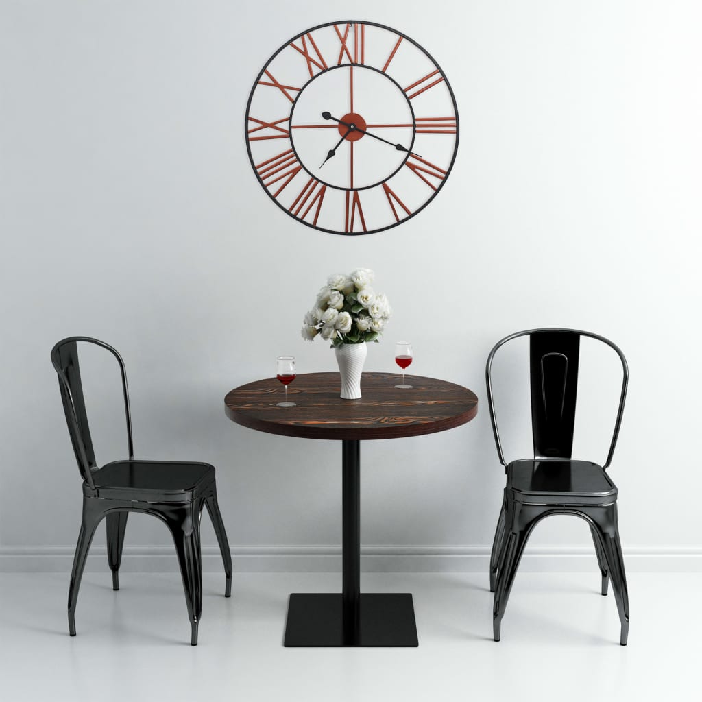 Veggklokke Metall 58 Cm Rød
