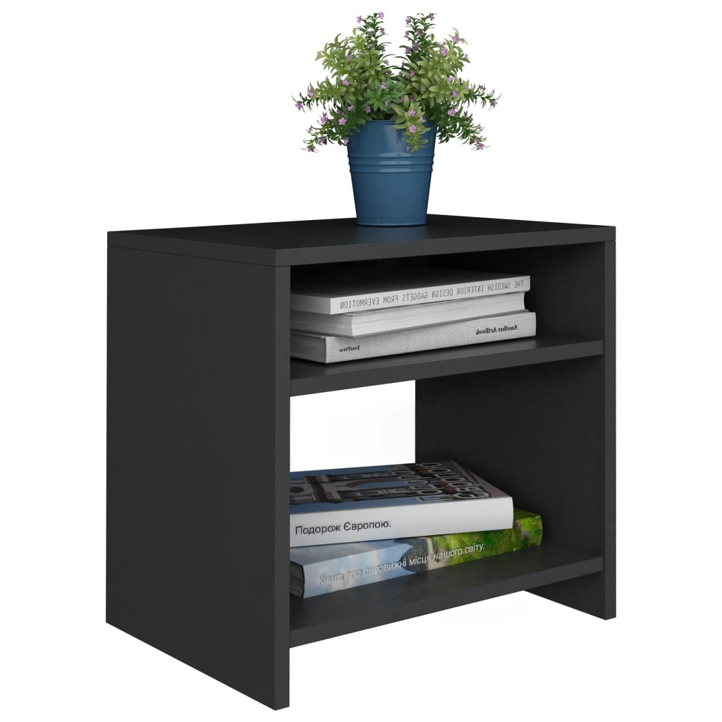 Nattbord 2 Stk Svart 40X30X40 Cm Konstruert Tre