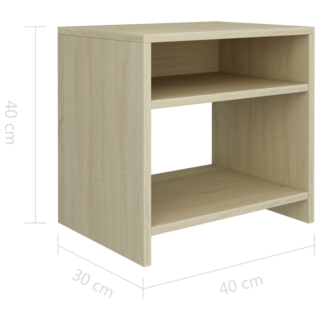 Nattbord Sonoma Eik 40X30X40 Cm Konstruert Tre