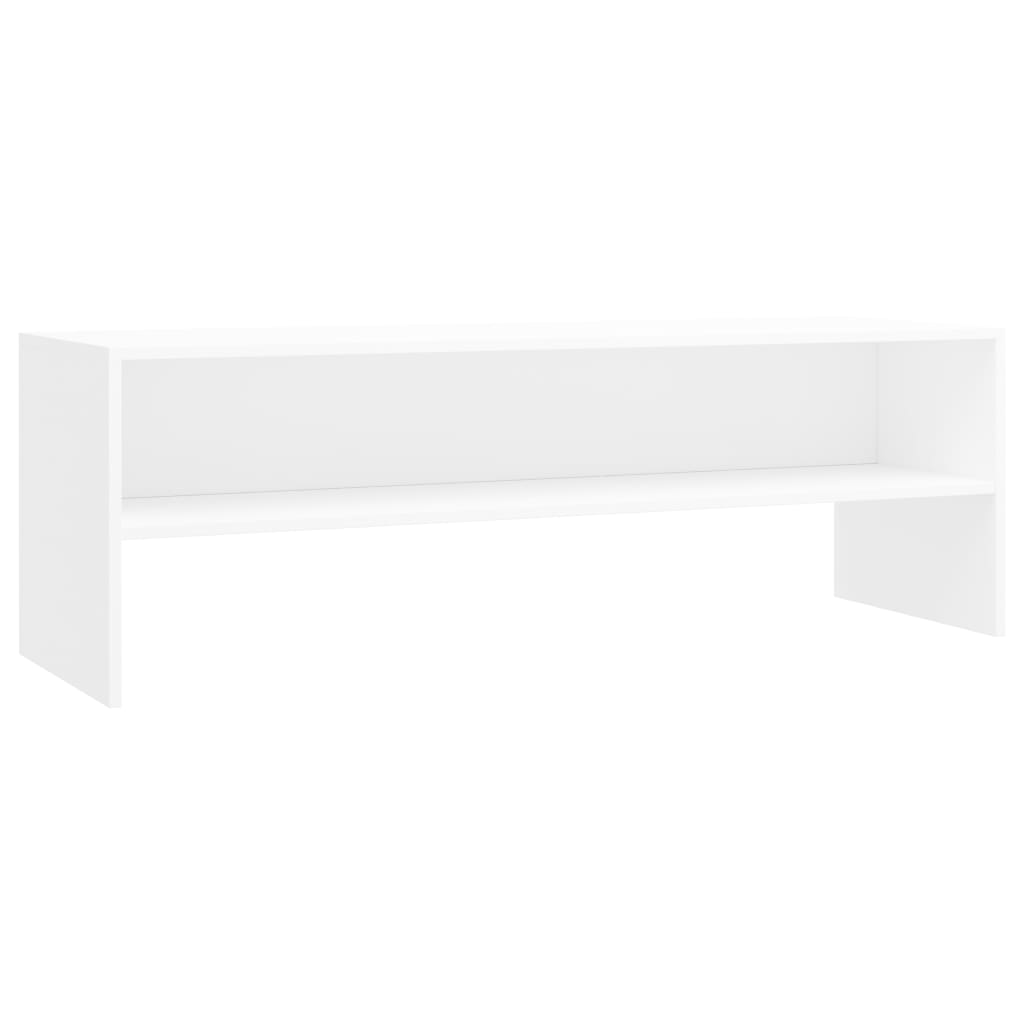 Tv-Benk Hvit 120X40X40 Cm Konstruert Tre