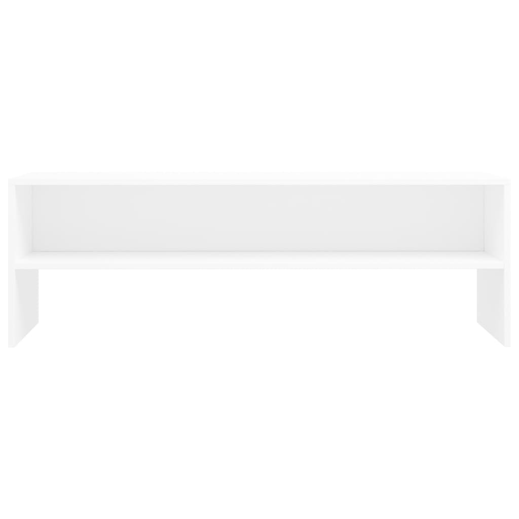 Tv-Benk Hvit 120X40X40 Cm Konstruert Tre
