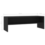 Tv-Benk Svart 120X40X40 Cm Konstruert Tre
