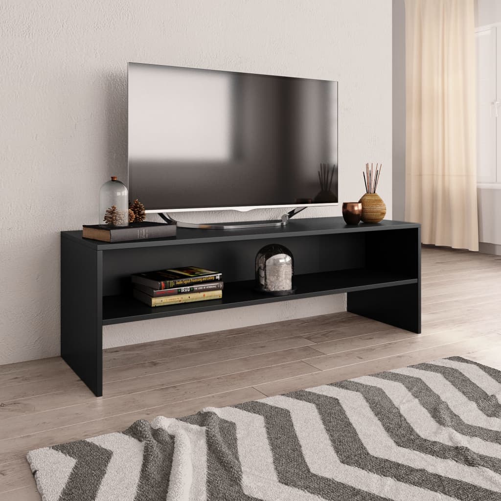 Tv-Benk Svart 120X40X40 Cm Konstruert Tre