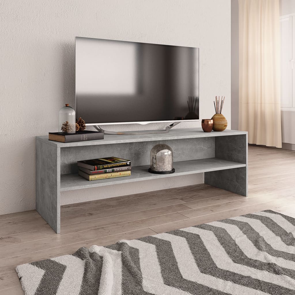 Tv-Benk Betonggrå 120X40X40 Cm Konstruert Tre