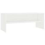 Tv-Benk Hvit 100X40X40 Cm Konstruert Tre