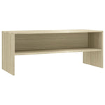 Tv-Benk Sonoma Eik 100X40X40 Cm Konstruert Tre