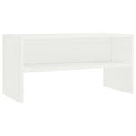 Tv-Benk Hvit 80X40X40 Cm Konstruert Tre