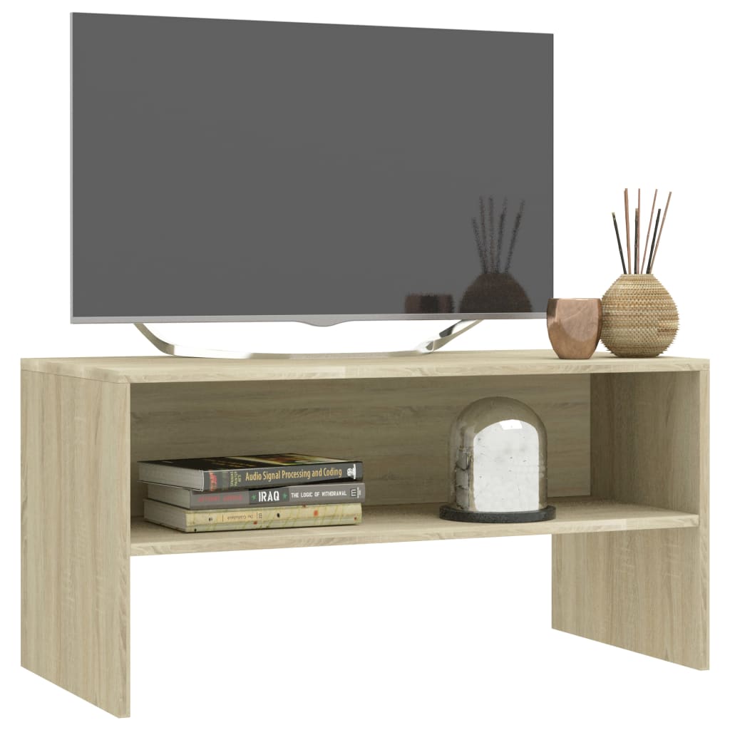 Tv-Benk Sonoma Eik 80X40X40 Cm Konstruert Tre