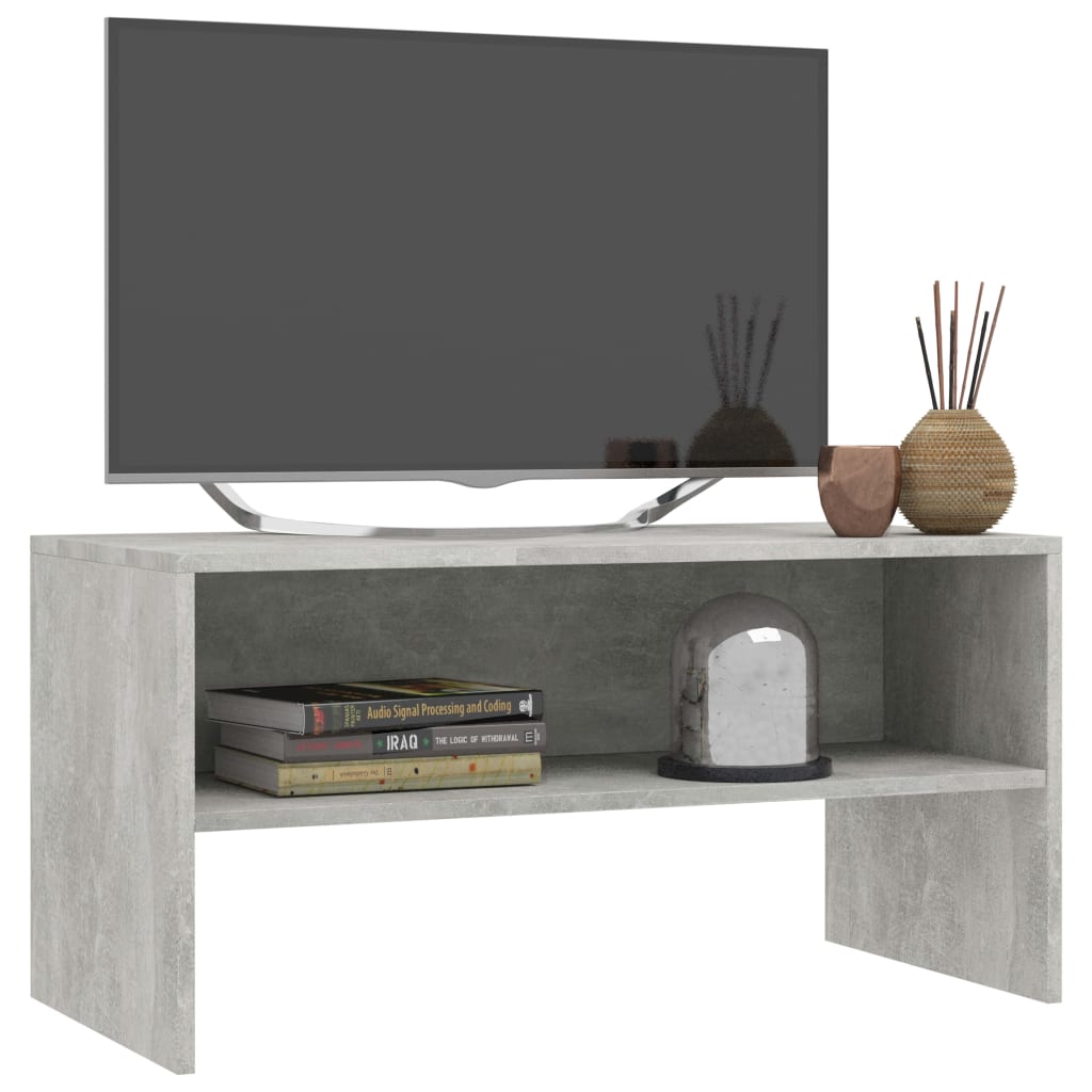 Tv-Benk Betonggrå 80X40X40 Cm Konstruert Tre