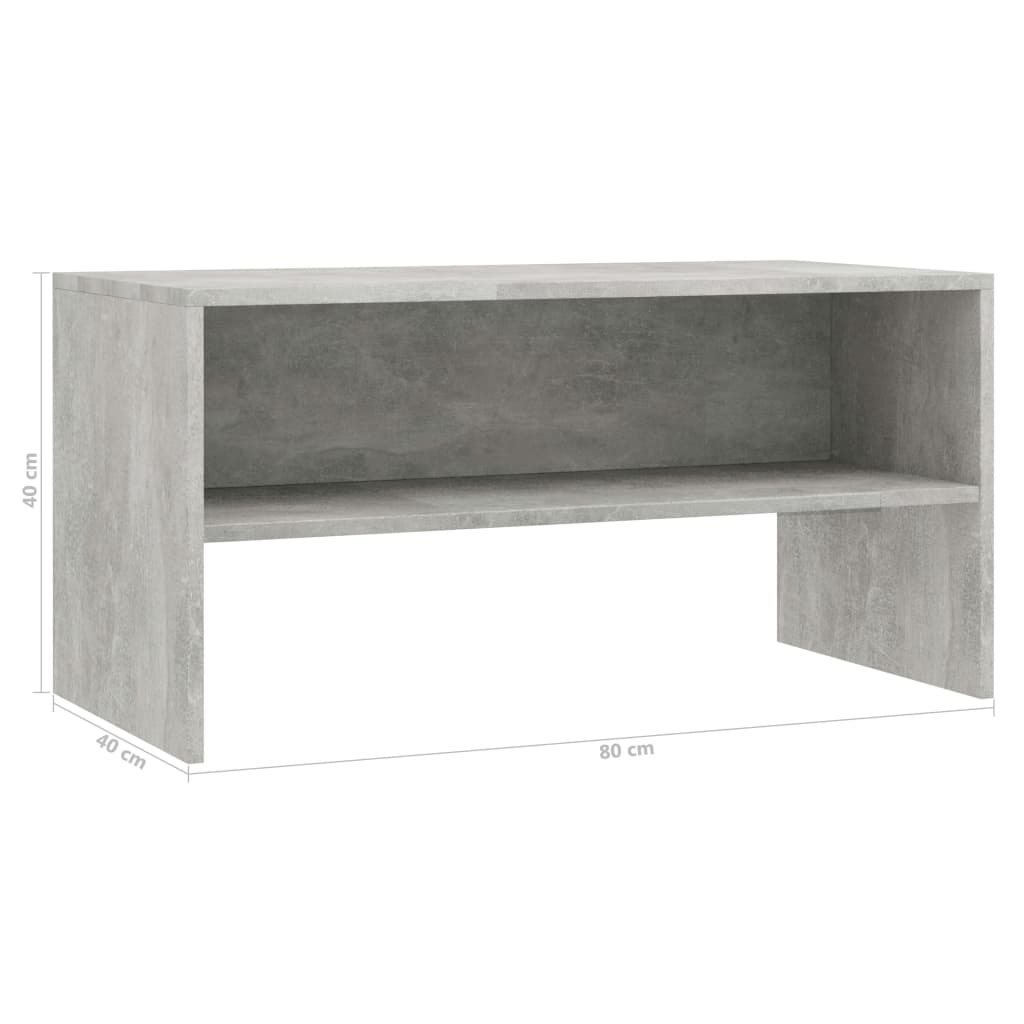 Tv-Benk Betonggrå 80X40X40 Cm Konstruert Tre