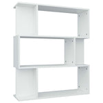Bokhylle/Romdeler Hvit 80X24X96 Cm Konstruert Tre