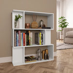 Bokhylle/Romdeler Hvit 80X24X96 Cm Konstruert Tre