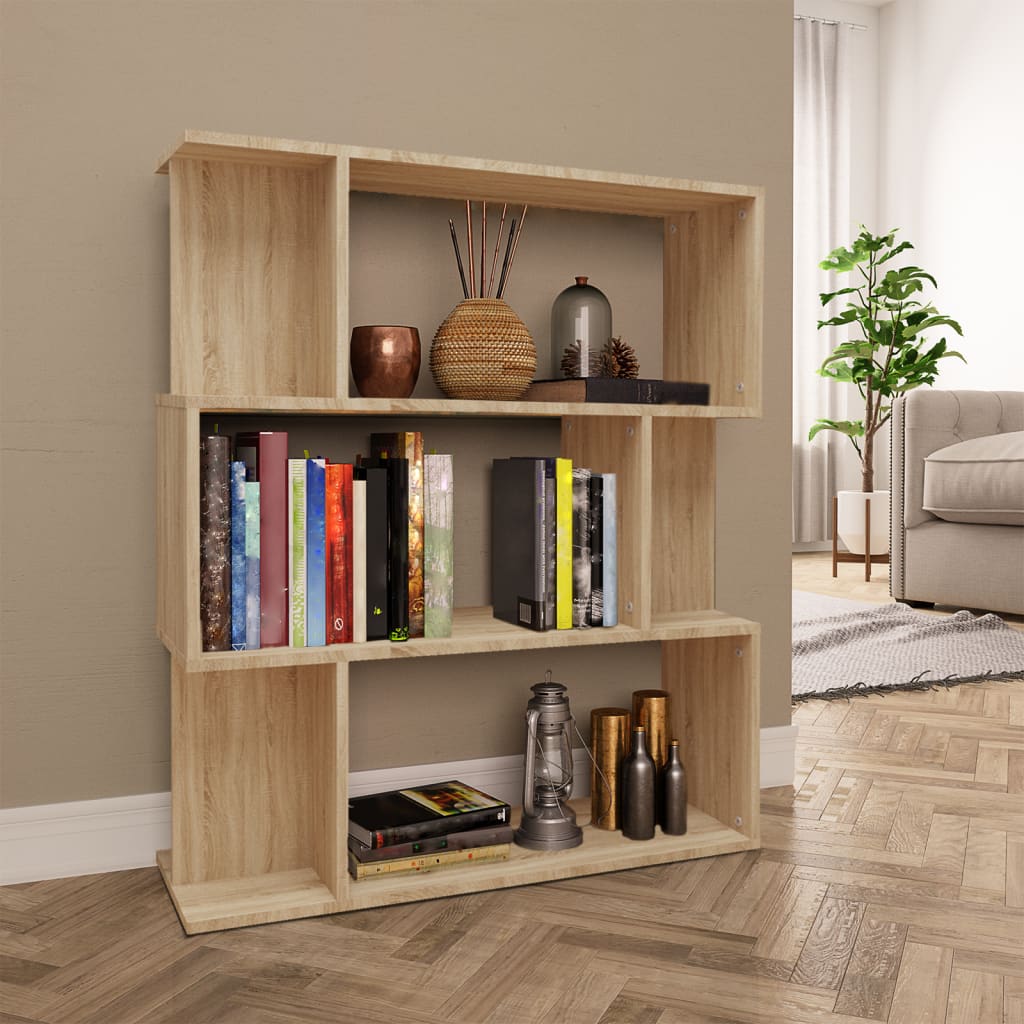 Bokhylle/Romdeler Sonoma Eik 80X24X96 Cm Konstruert Tre