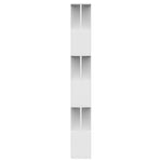 Bokhylle/Romdeler Hvit 80X24X192 Cm Konstruert Tre