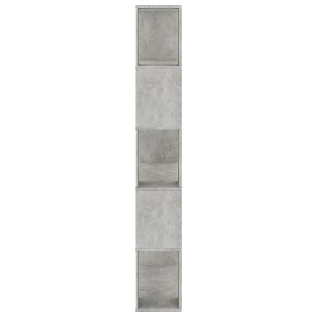 Bokhylle/Romdeler Betonggrå 80X24X159 Cm Konstruert Tre